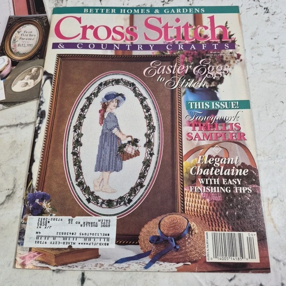 Vintage Cross Stitch‎ And Needlework Magazines Pattern Books Lot Of 8
